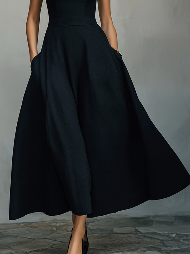Square Neck Swing Maxi Dress