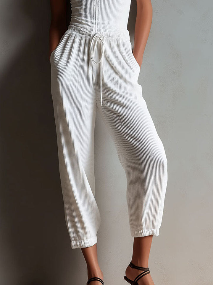 Minimalist Drawstring Everyday Jumpsuit