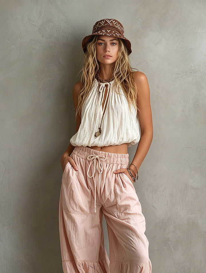 Relaxed Woven Pants Set