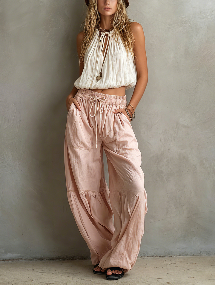 Relaxed Woven Pants Set