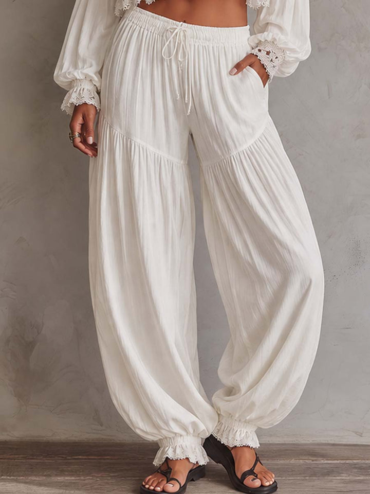 Bohemian Lace Lantern Pants Set