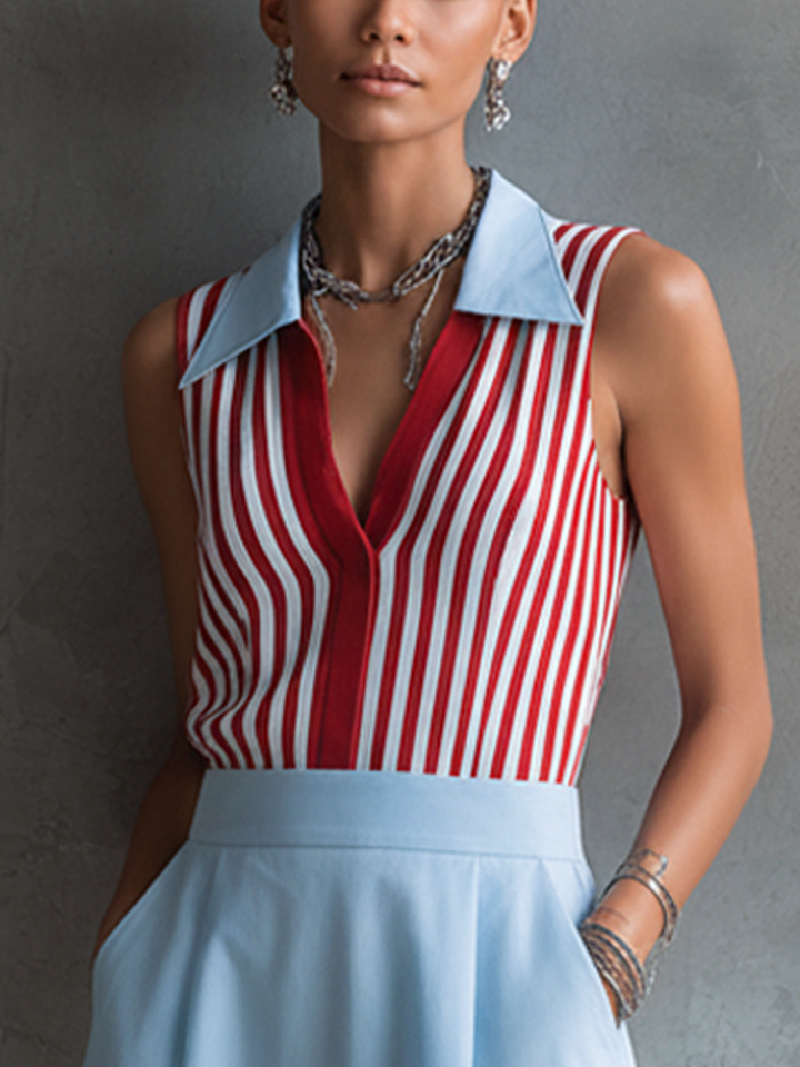 Striped Knit Maxi Skirt Set