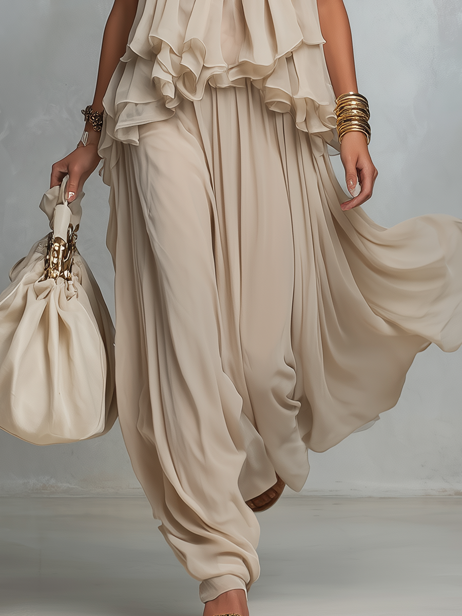 Ethereal Layered Halter Set