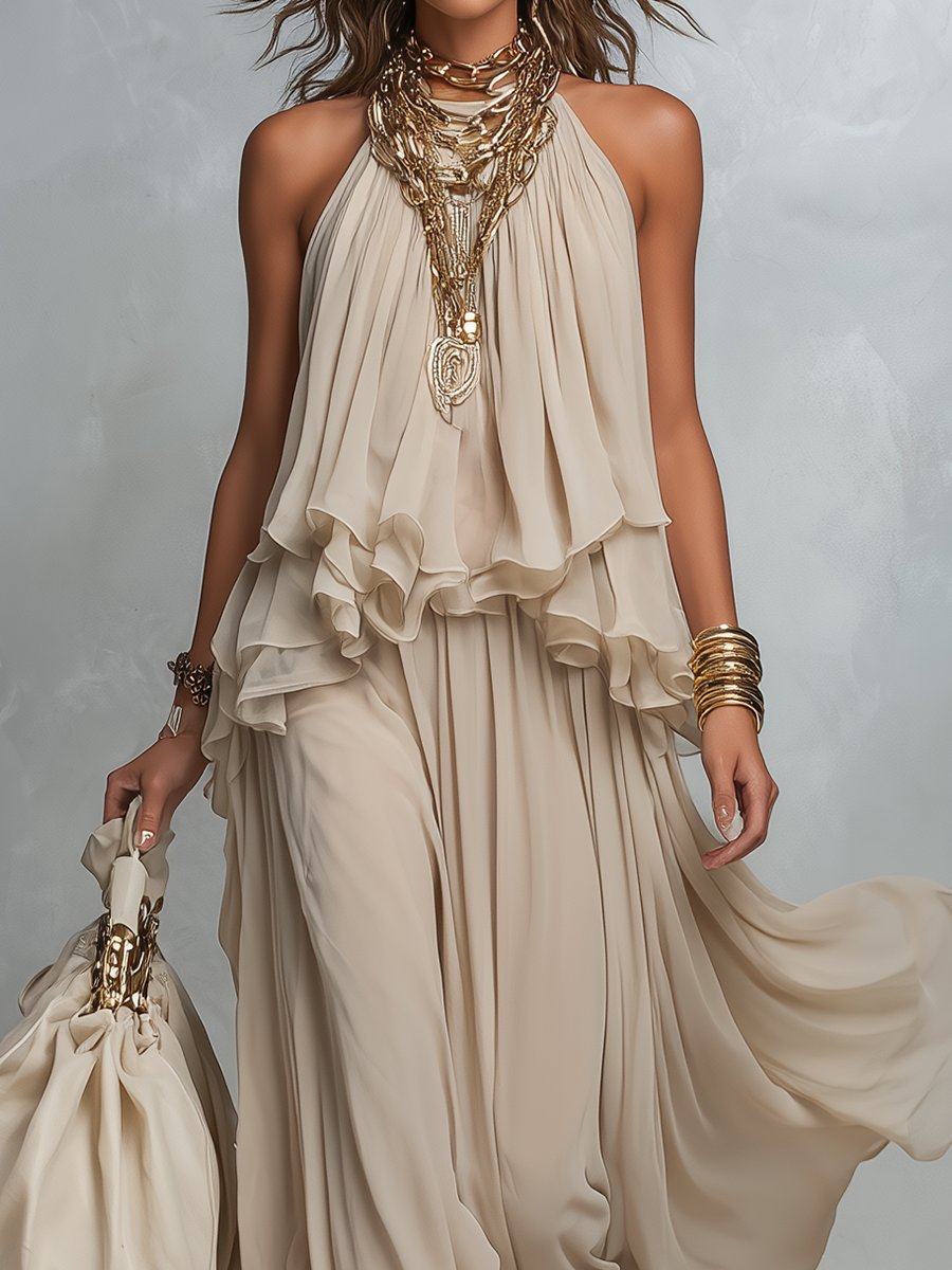 Ethereal Layered Halter Set